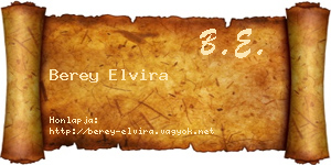 Berey Elvira névjegykártya